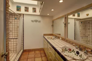 Villa at Club Marena, Rosarito; master bathroom.