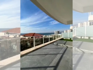 The villas and pool area are visible from the balcony