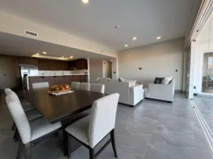 Well-lit area with ocean views from every spot
