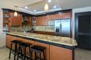 Condo 1202 St Tropez Tower, Palacio del Mar, Rosarito - Modern kitchen with ample storage