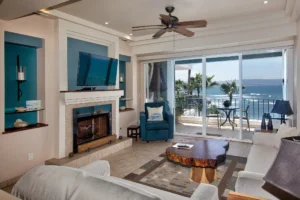 Living Area: Custom, light and bright, fully furnished.