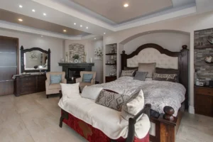 834 Farallon at San Antonio Del Mar, Rosarito - Tijuana. Principal suite with gorgeous bed.