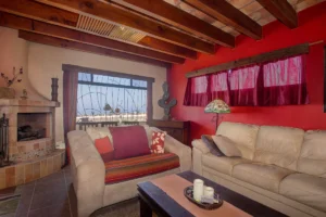 Ceiling of natural brick between wood 'vigas' - Plaza del Mar Real Estate