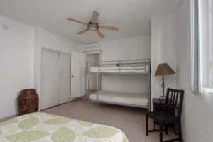 ... with space for bunk beds and a larger bed