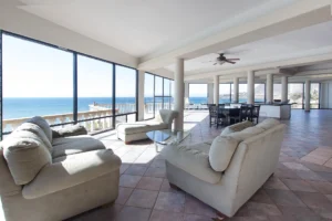 Costa Bella, Rosarito - Club house with sitting area facing the ocean.