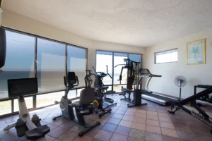 Costa Bella, Rosarito - gym facing the ocean.