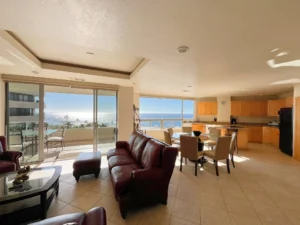 Rosarito Calafia Ocean View Condo for Rent - open concept