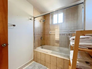 Rosarito Calafia Ocean View Condo for Rent - master tub and shower