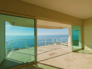 Condo 502 at Palacio del Mar St Tropez Tower - double-pane windows in living-dining area