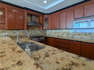Condo 502 at Palacio del Mar St Tropez Tower - granite countertops in kitchen