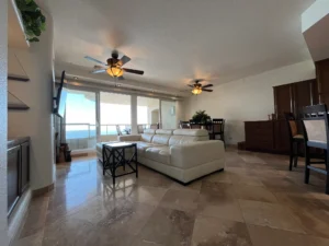 Ocean View Condo for Rent in Rosarito | La Jolla del Mar - Living room