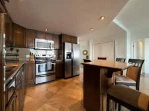 Ocean View Condo for Rent in Rosarito | La Jolla del Mar - kitchen with stainless-steel appliances
