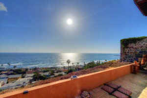 Puerta del Mar Ocean View Home for Sale in Rosarito - Sun shining at noon