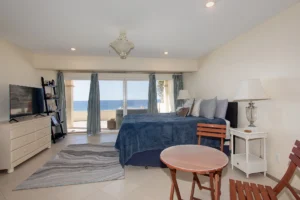 It is spacious and offers ocean views.