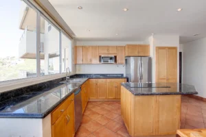 Kitchen gets plenty of natural light