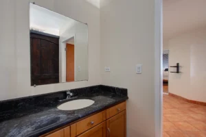 Single vanity in second bathroom