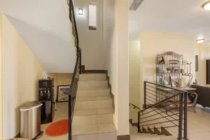 Interior stairs connecting the home’s different levels
