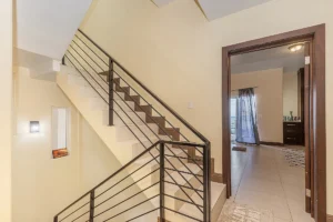 All stairways are equipped with handrails.