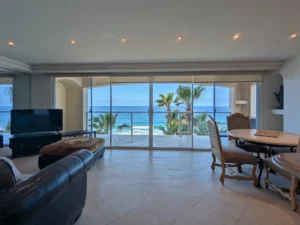 Living and dining share amazing views