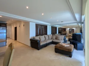 Living room comes nicely furnished