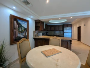 and both spaces are well lit.