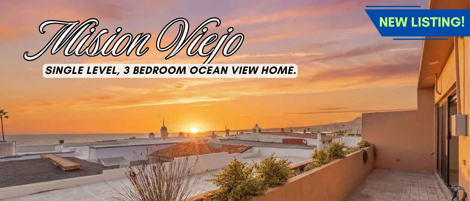 Recently built single-story 3BR/3BA home for sale in Mision Viejo, Rosarito. Gated oceanfront community, 225 m² construction
