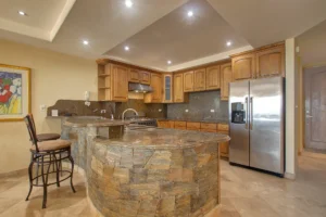401 Mision Viejo, Rosarito - The kitchen features granite countertops