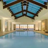 Indoor Semi-Olympic sized pool. Glass Atrium. Palacio del Mar